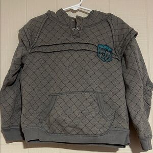 Quilted Gray Kids Hoodie